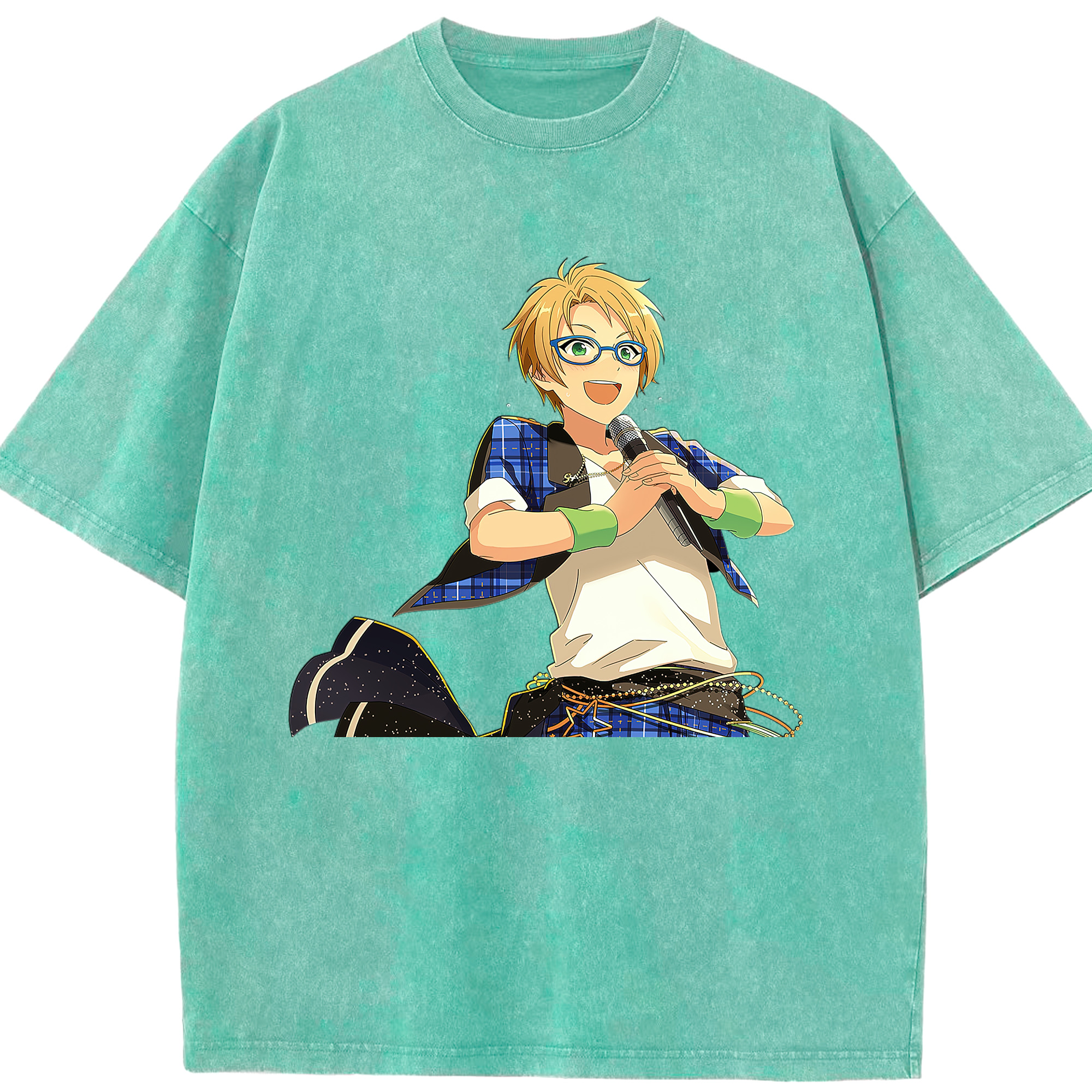 （画像用） あんさんぶるスターズ! Ensemble Stars 綿100% ヴィンテージ風 半袖Tシャツ（フロントプリント）